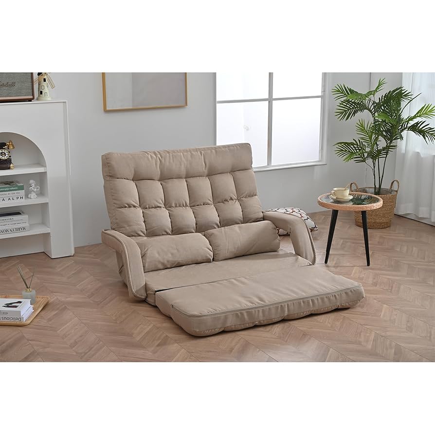 マンちゃん　ハイバックリクライニング２人掛けソファ。座椅子型で折り畳み可能 マンちゃん ハイバックリクライニング2人掛けソファ。座椅子型